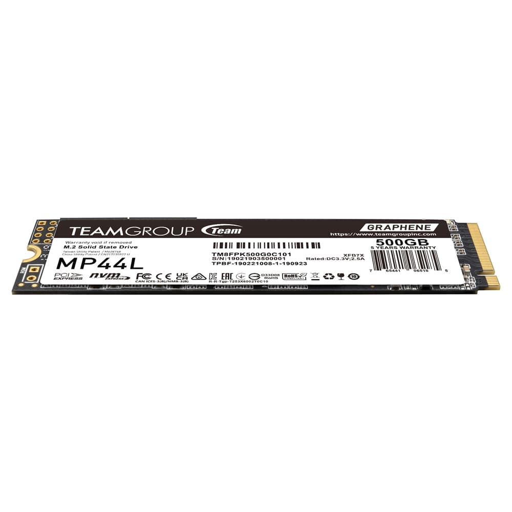 SSD TEAMGROUP MP44L, 500GB, PCIe SSD Gen4x4 M.2 2280, 3D TLC NAND NVMe, R/W: 5000/2500 MB/s, "TM8FPK500G0C101" — miniatură