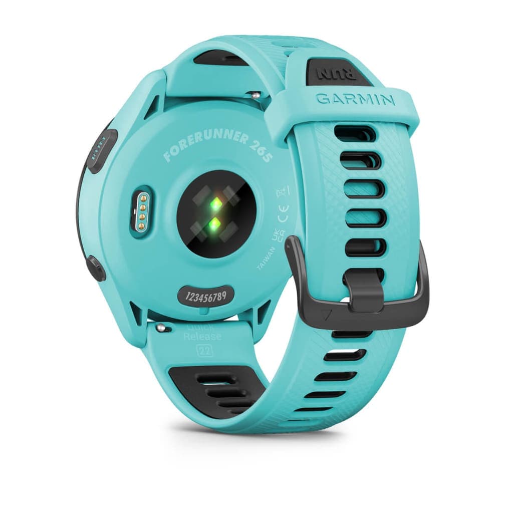 Smartwatch Garmin Forerunner 265, GPS, 46mm, Ecran AMOLED 1.3", Bluetooth, Wi-Fi, ANT+, Autonomie 13 zile, Monitorizre avansata activitati, 5 ATM (Albastru/Negru) "010-02810-12" — miniatură