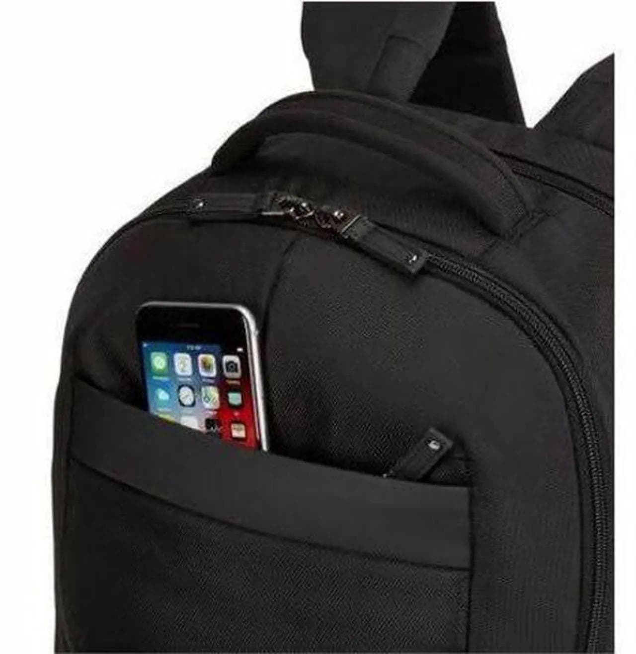 RUCSAC CASE LOGIC, pt. notebook de max. 15.6 inch, 2 compartimente, buzunar frontal x 2 | buzunar lateral x 2, waterproof, nylon, negru, "NOTIBP-116 BLACK" / 3205329 — miniatură