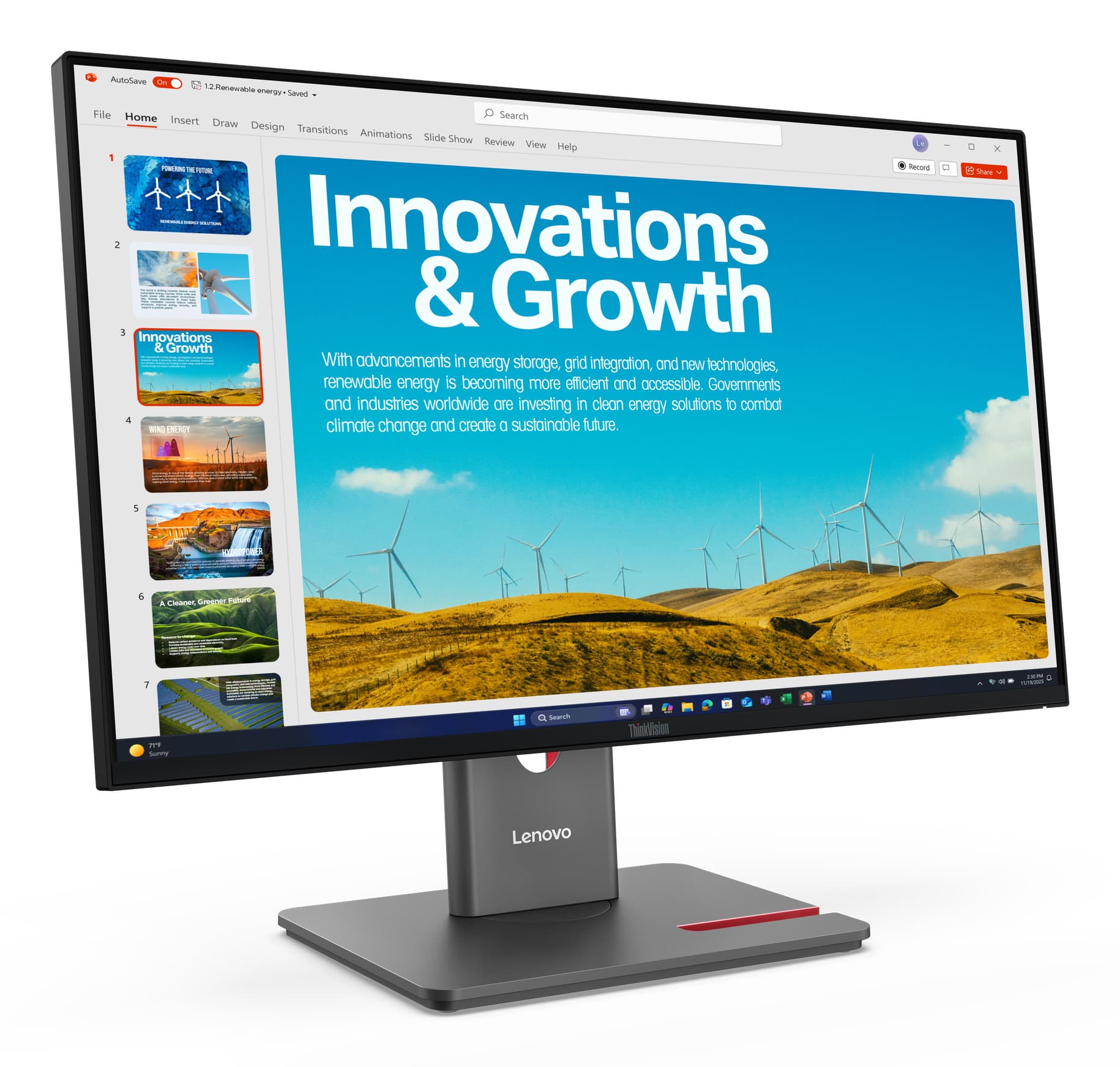 Lenovo ThinkVision P24QD-40 LED display "64B1GAT1EU" — miniatură