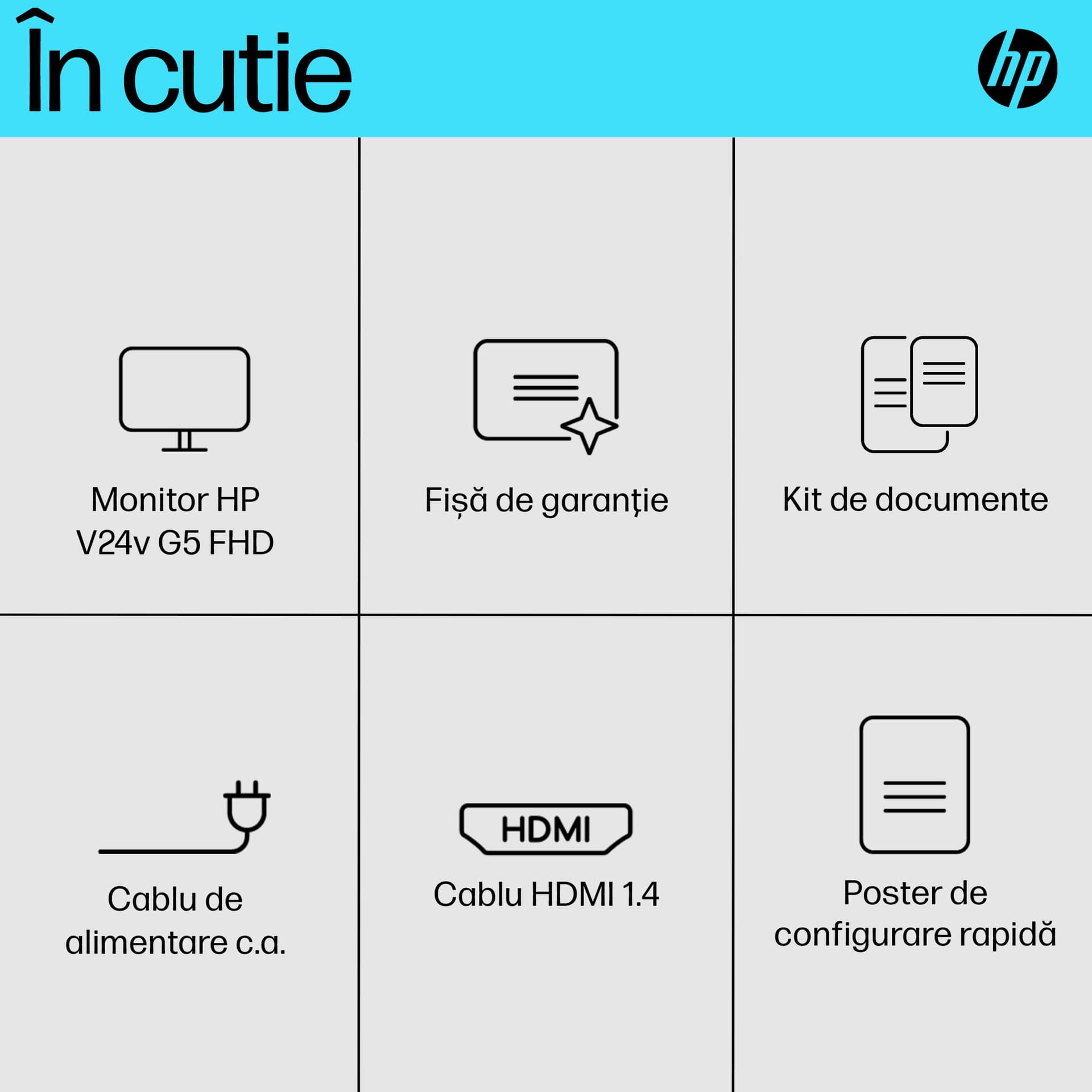 Monitor LED HP V24v G5, 23.8", Full HD, 1920x1080, Negru ( 7 lei TV) — miniatură