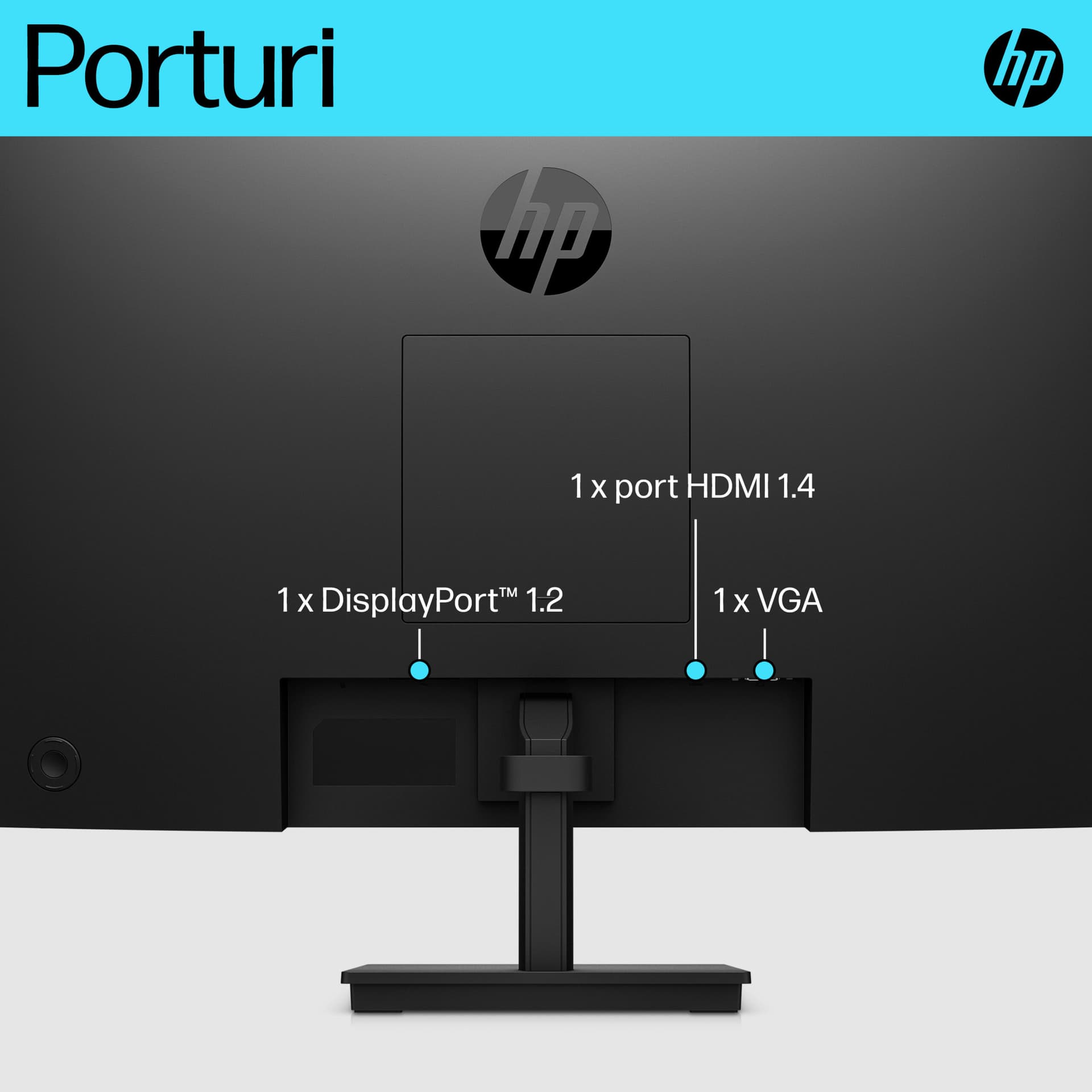 Monitor LED HP V24v G5, 23.8", Full HD, 1920x1080, Negru ( 7 lei TV) — miniatură