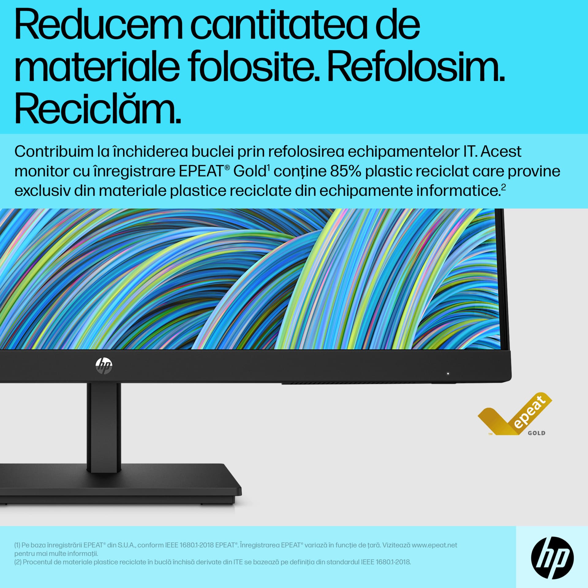 Monitor LED HP V24v G5, 23.8", Full HD, 1920x1080, Negru ( 7 lei TV) — miniatură