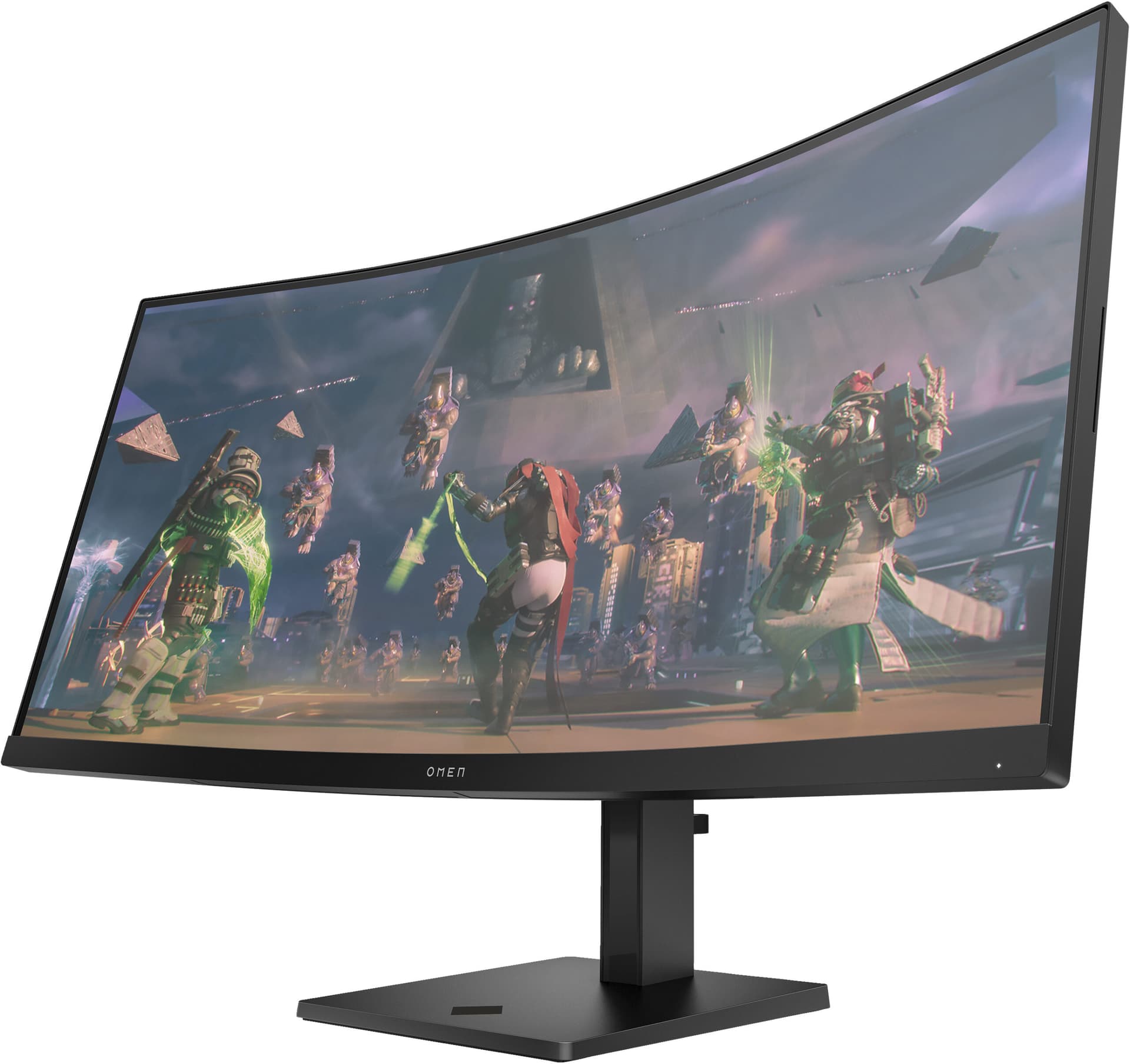 Monitor Gaming VA LED HP OMEN 34" 34c, WQHD (3440 x 1440), HDMI, DisplayPort, Ecran curbat, Boxe, 165 Hz, 1 ms (Negru) "780K8E9#ABB" — miniatură