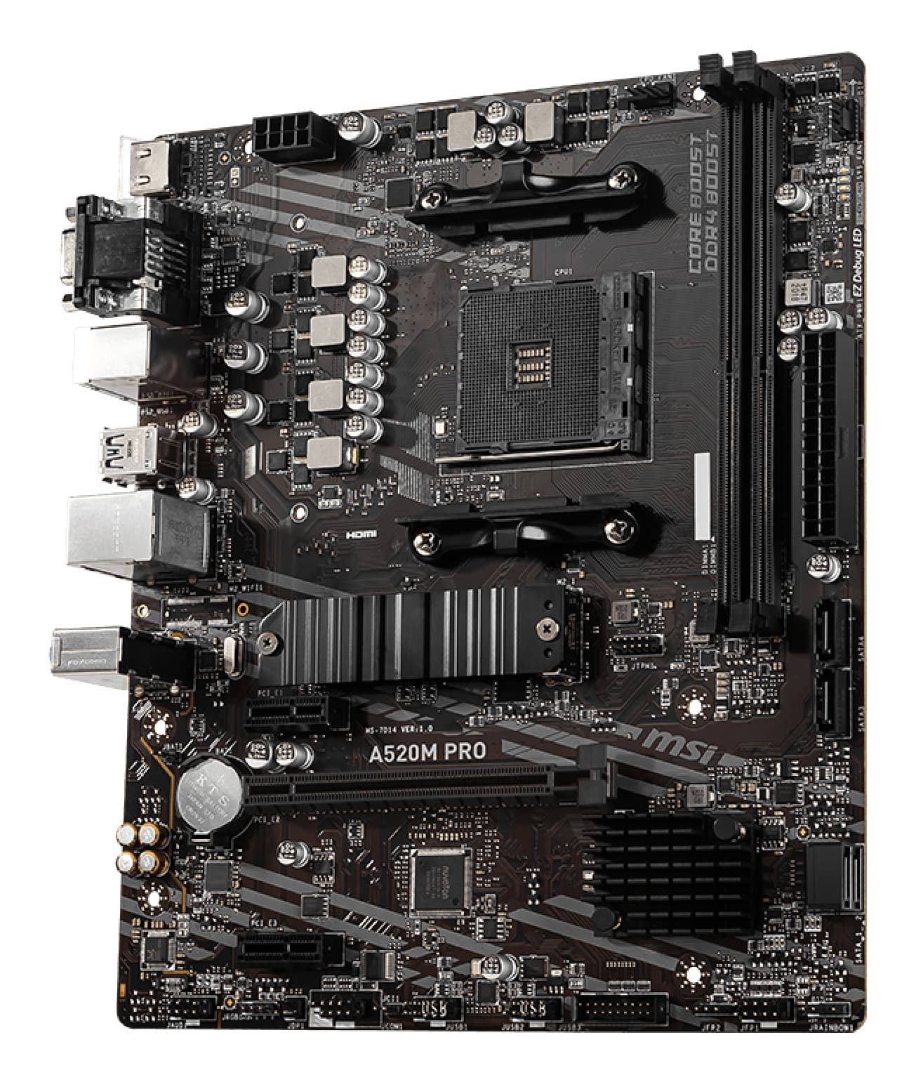 Placa de baza MSI A520M PRO, AMD A520, AM4, mATX "7D14-005R" — miniatură