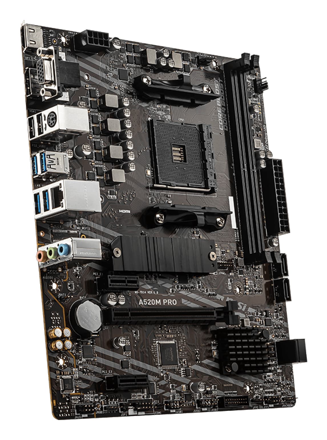 Placa de baza MSI A520M PRO, AMD A520, AM4, mATX "7D14-005R" — miniatură
