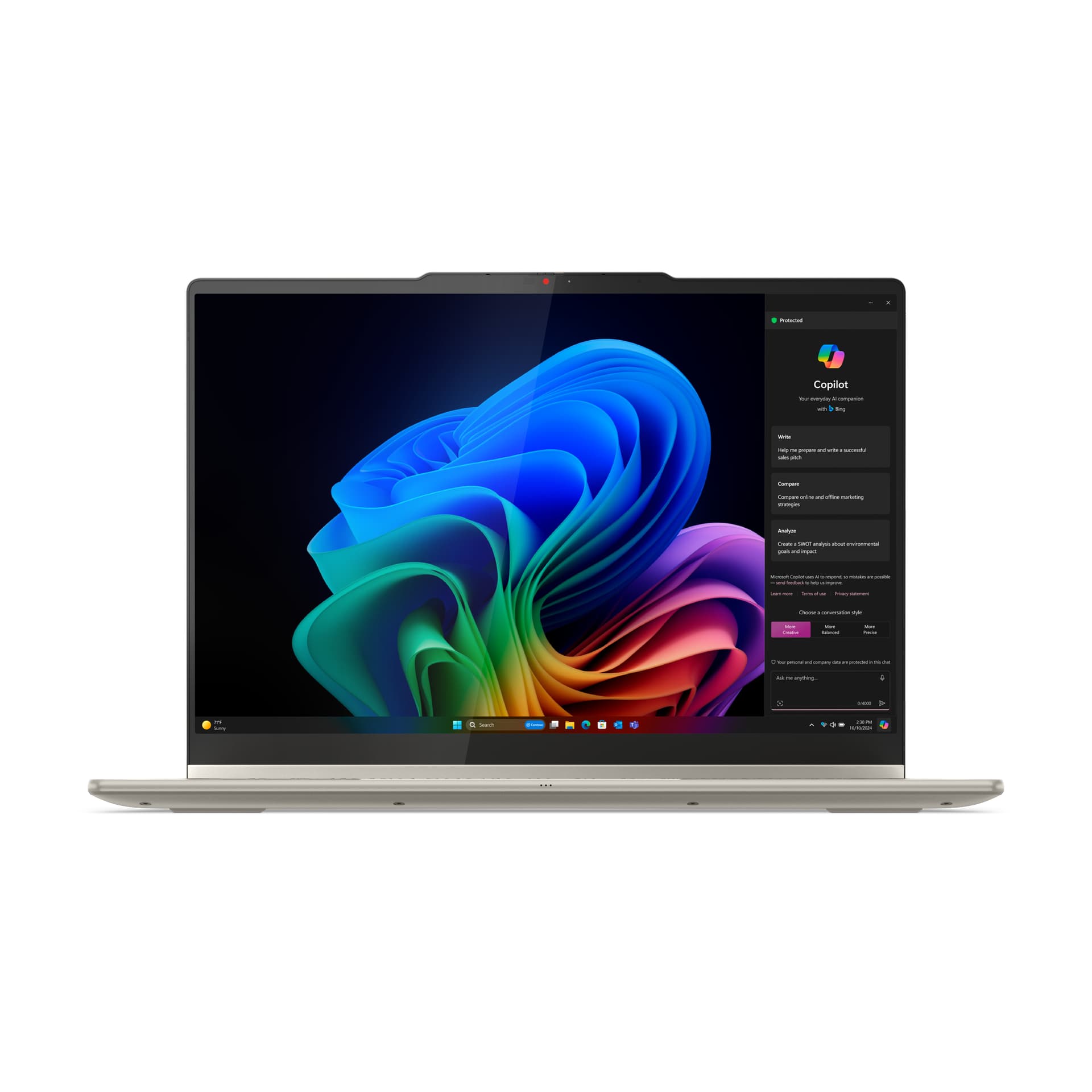 14 Yoga 7 2-in-1 14AKP10, 2.8K OLED 120Hz Touch, Procesor AMD RyzenTM Al 7 350 (16M Cache, up to 5.0 GHz), 32GB LPDDR5X, 1TB SSD, AMD Radeon 860M, Win 11 Home, Seashell, 3Yr Onsite Premium Care "83JR003ARM" — miniatură