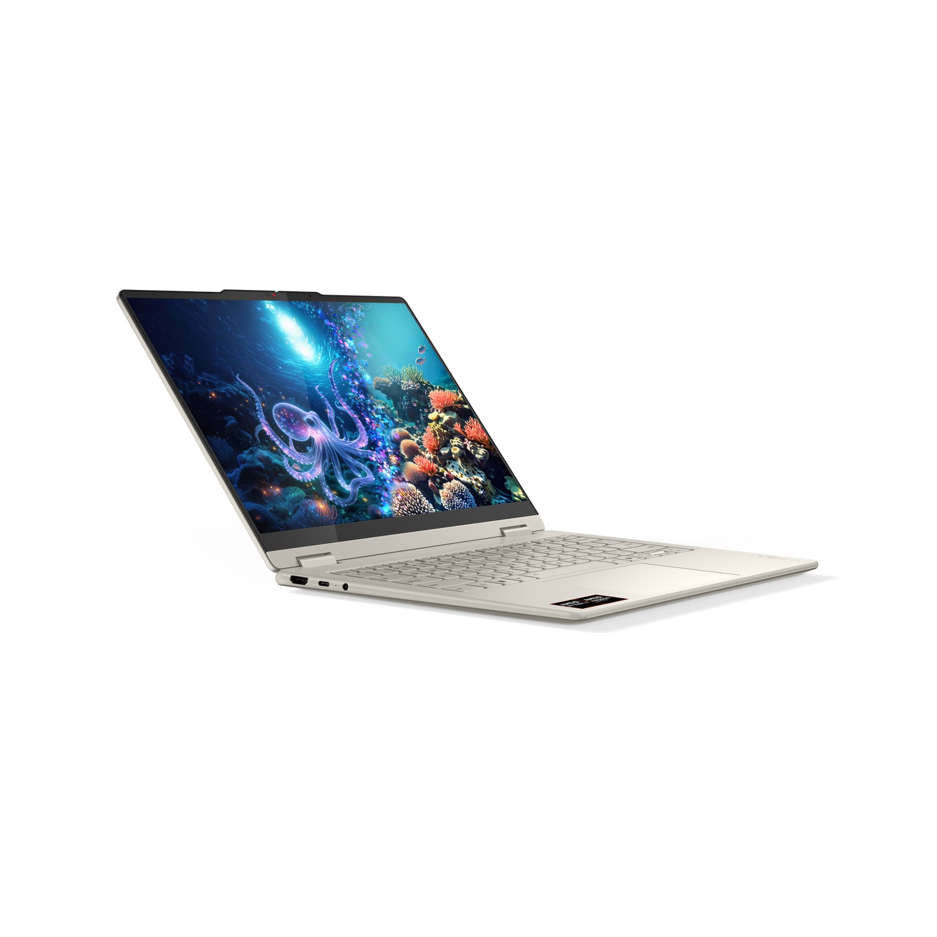 14 Yoga 7 2-in-1 14AKP10, 2.8K OLED 120Hz Touch, Procesor AMD RyzenTM Al 7 350 (16M Cache, up to 5.0 GHz), 32GB LPDDR5X, 1TB SSD, AMD Radeon 860M, Win 11 Home, Seashell, 3Yr Onsite Premium Care "83JR003ARM" — miniatură