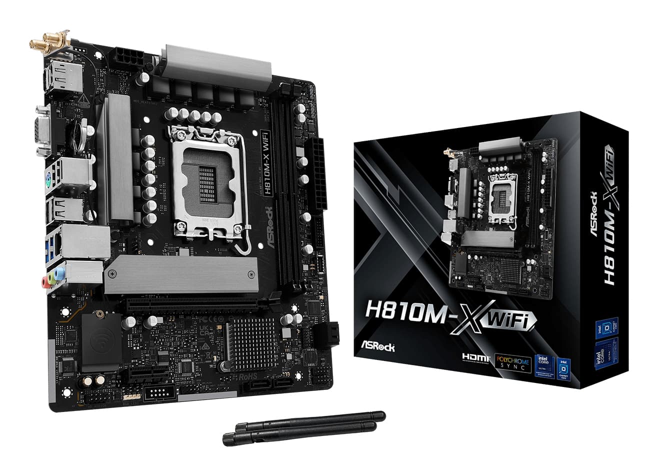 Asrock H810M-X WiFi "90-MXBS6-A0UAYZ" — miniatură