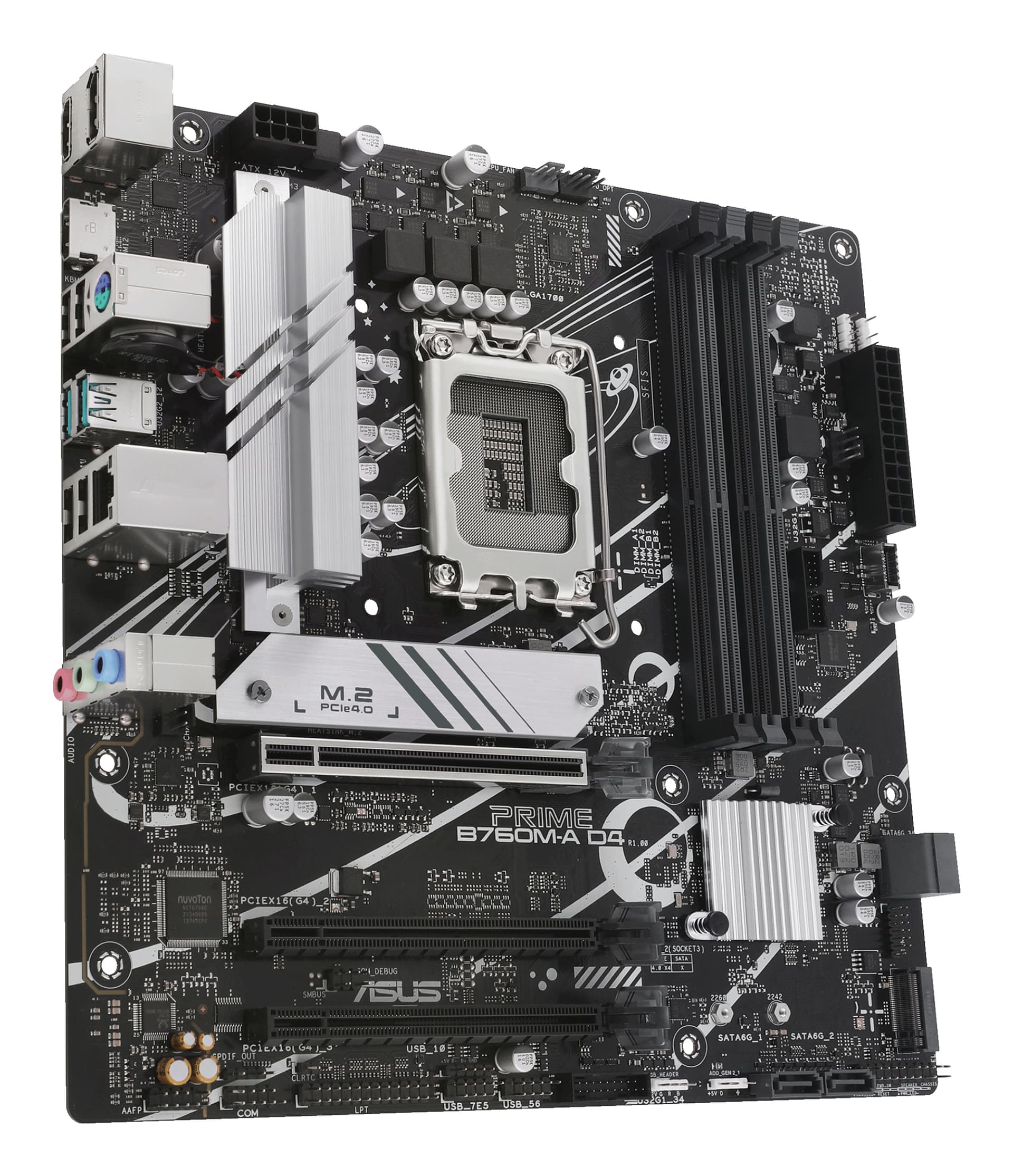 Placa de baza ASUS PRIME B760M-A D4-CSM, Intel B760, LGA 1700, mATX "90MB1D00-M1EAYC" — miniatură