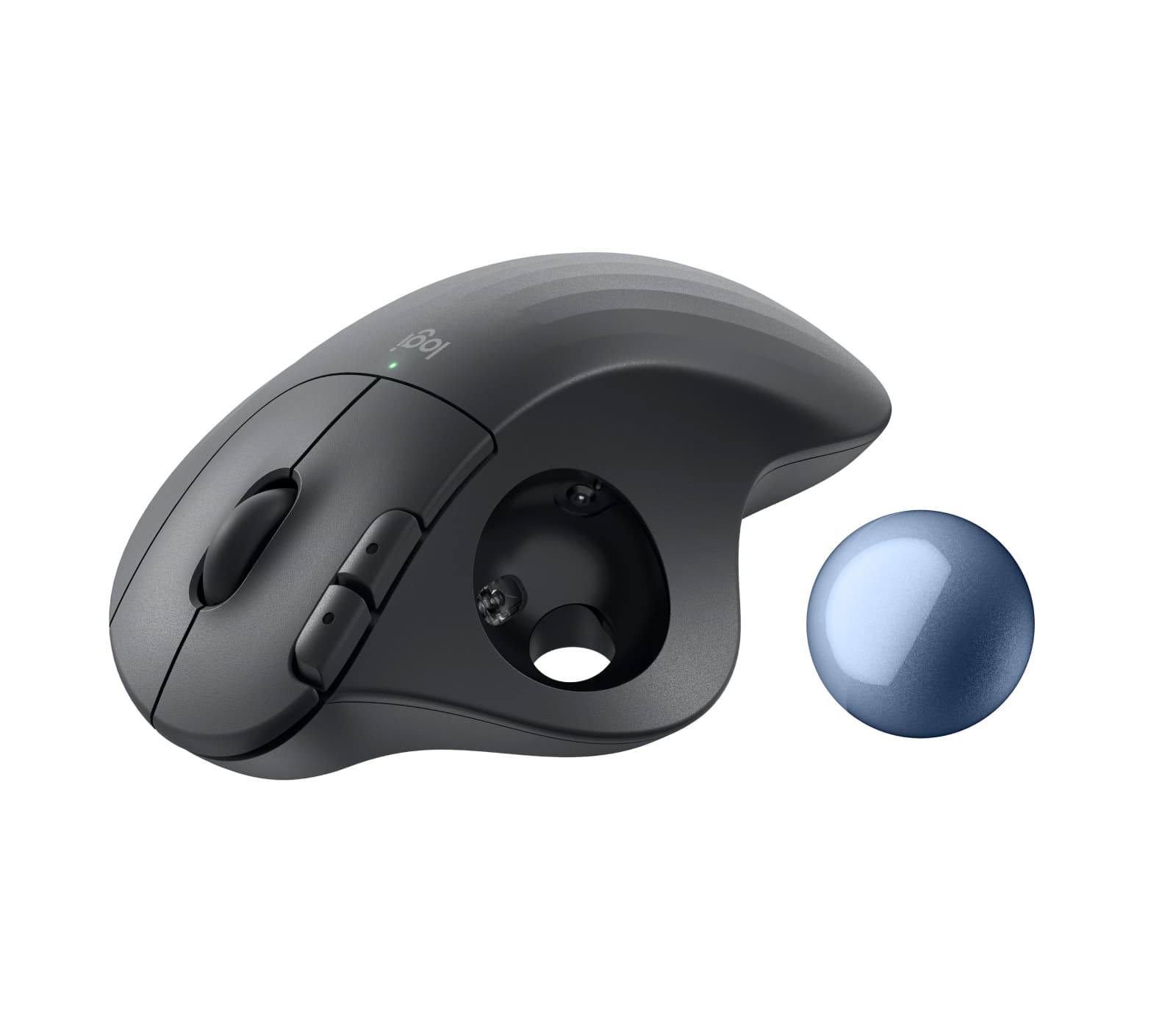 Mouse ERGO M575 for Business, trackball graphite/blue "910-006221" — miniatură