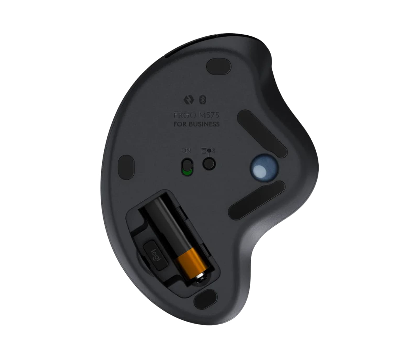 Mouse ERGO M575 for Business, trackball graphite/blue "910-006221" — miniatură