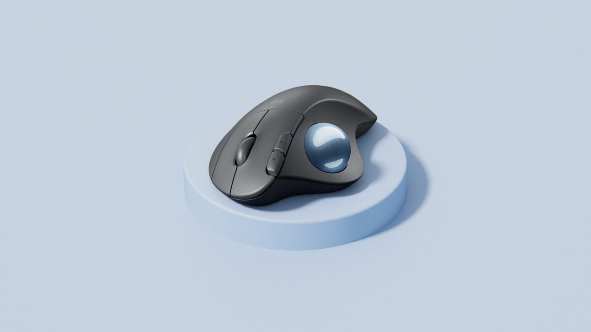Mouse ERGO M575 for Business, trackball graphite/blue "910-006221" — miniatură