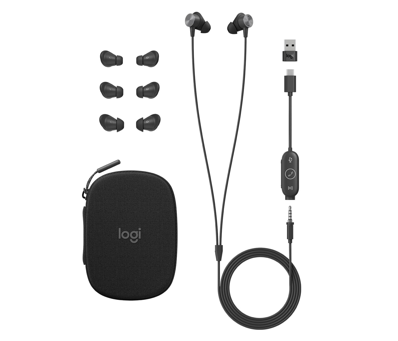 Casti Zone, 3.5mm jack/USB-A/USB-C, Black "981-001013" — miniatură