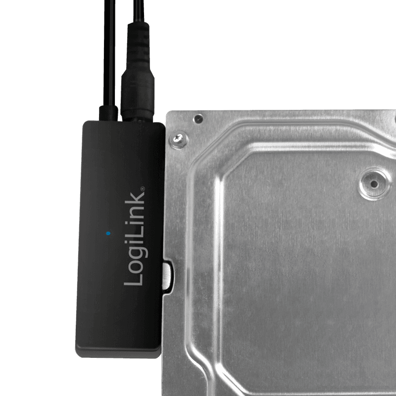 ADAPTOR LOGILINK USB 3.0 la SATA, 5Gbps, pana la HDD 10TB, alimentare ext. 12V/2A, black, "AU0050" — miniatură