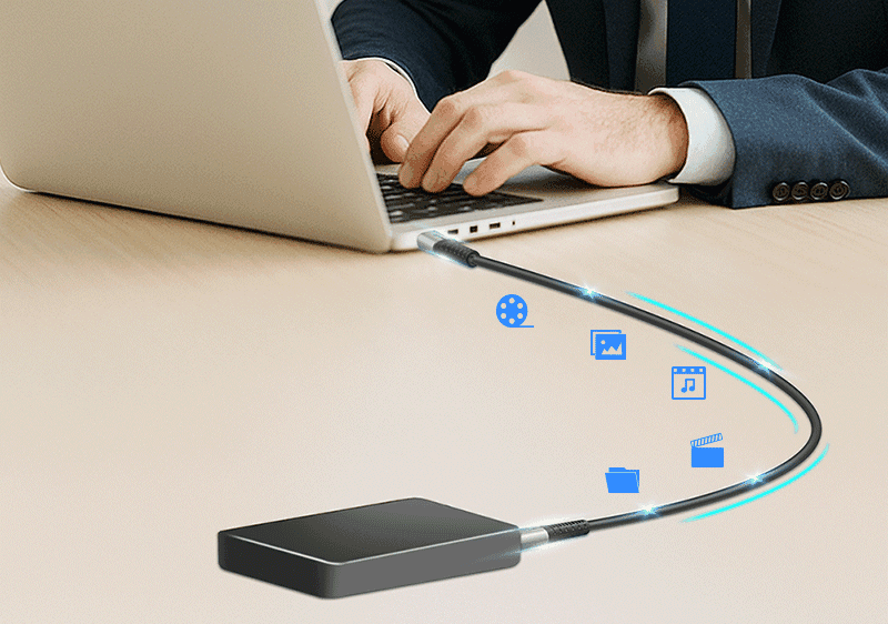 CABLU alimentare si date LOGILINK, pt. smartphone, USB 3.2, USB Gen Type-C (T) la USB Type-C (T), 0.5m, PD 240W, 3 x ecranat, 4K/60Hz, 20Gbps, LED, metal, negru, "CU0441" — miniatură