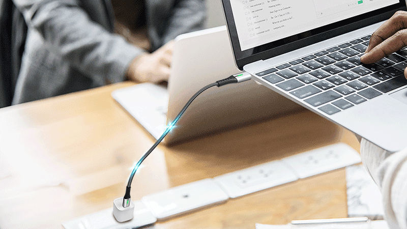 CABLU alimentare si date LOGILINK, pt. smartphone, USB 3.2, USB Gen Type-C (T) la USB Type-C (T), 0.5m, PD 240W, 3 x ecranat, 4K/60Hz, 20Gbps, LED, metal, negru, "CU0441" — miniatură