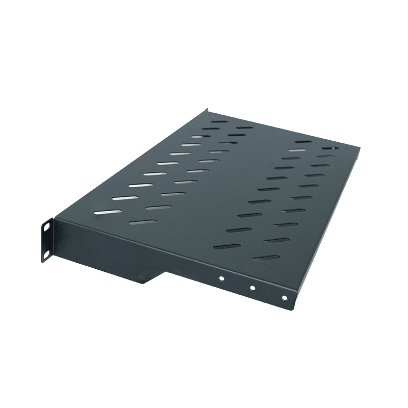 RAFT FIX LOGILINK 1U pentru rack 19", adancime 300mm, sarcina maxima 15Kg, vopsea antistatic, otel 1.1mm, fixare frontala, M6 kit montare, black, "SF1C40B" — miniatură