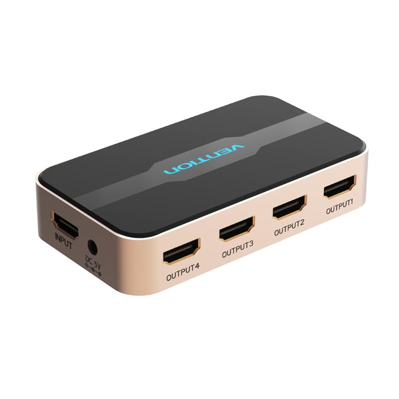 Splitter video Vention, HDMI (M) la 4 x HDMI (M), rezolutie 4K la 30Hz, alimentare retea, negru "ACCG0-EU" - 6922794759213