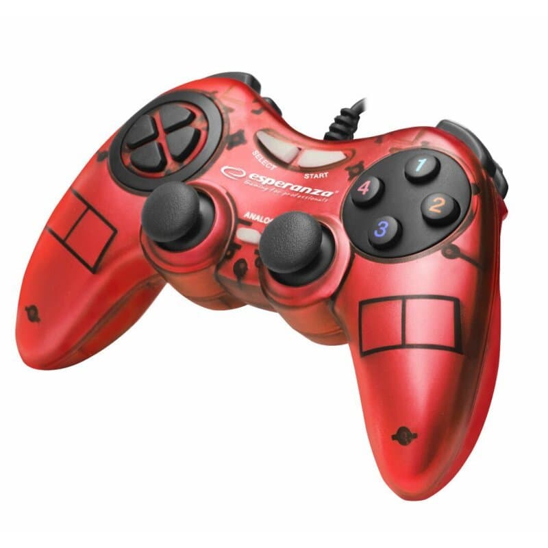 Gamepad Esperanza Fighter EGG105B cu vibratii Usb PC Rosu "EGG105R"