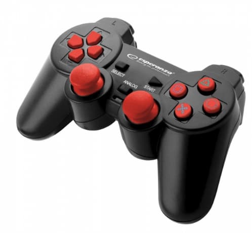 Gamepad Esperanza Corsair EGG105B cu vibratii Usb PC Negru/Rosu "EGG106R"