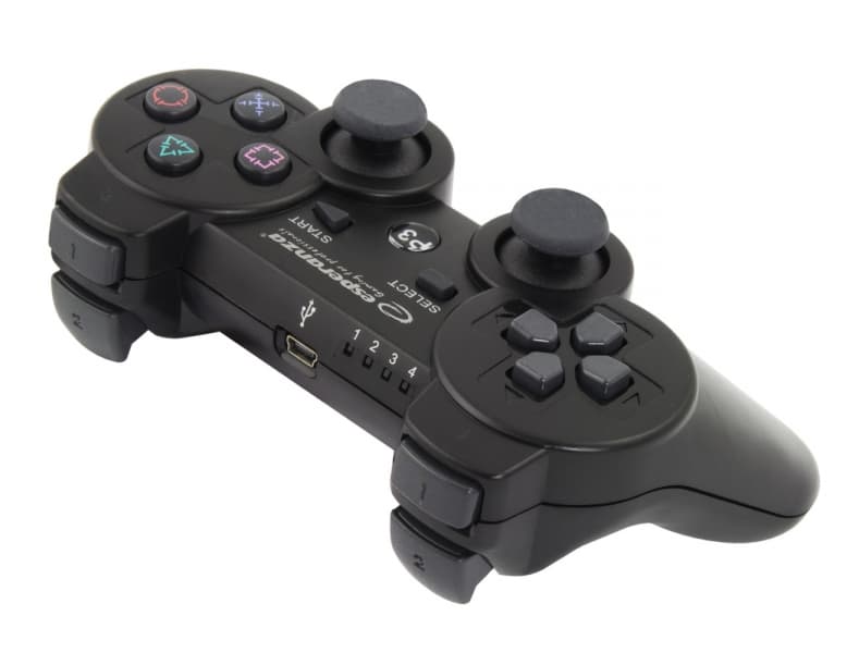 Gamepad Esperanza Marine EGG109K cu vibratii Bluetooth PS3 Negru "EGG109K" — miniatură