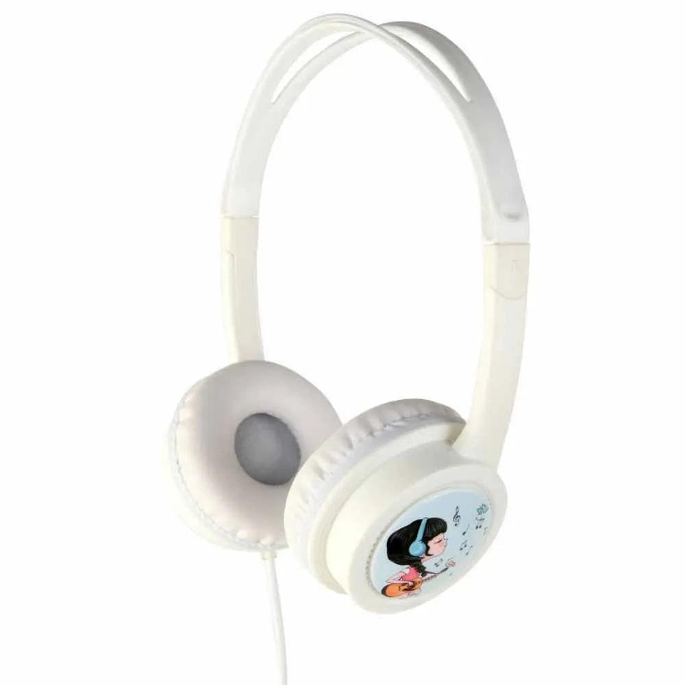 CASTI Gembird, cu fir, utilizare multimedia, conectare prin Jack 3.5 mm x 1, limitare volum pt. copii, alb, "MHP-JR-W"