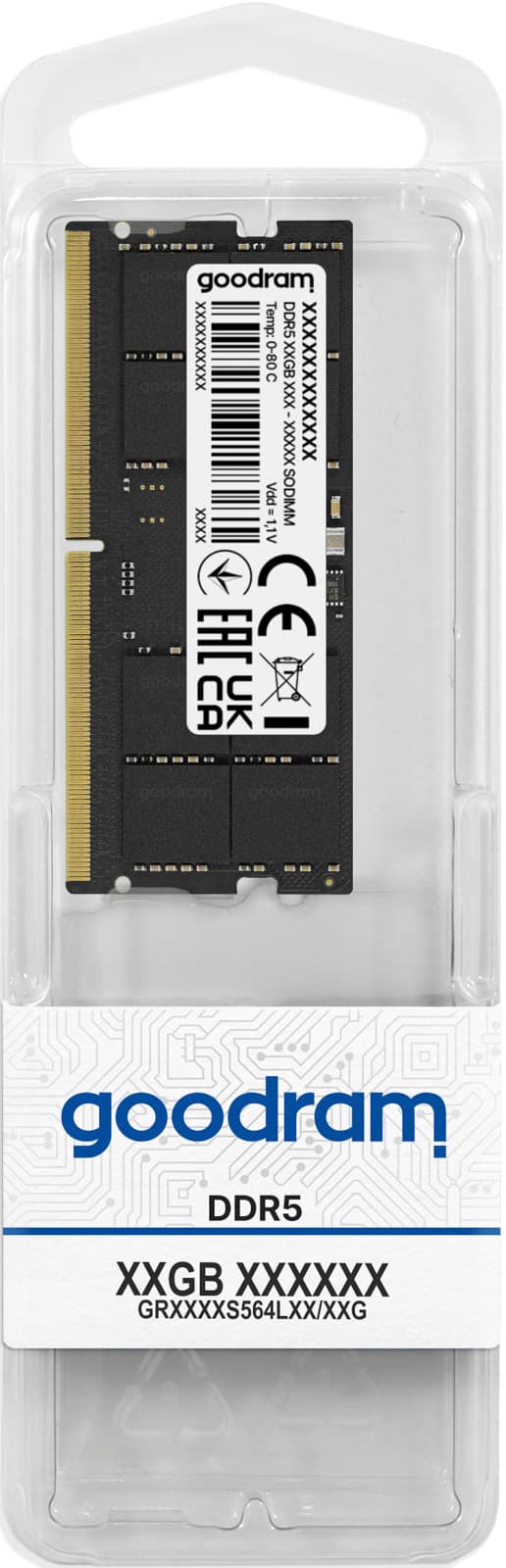 GOODRAM 8GB DDR5 5600MHz CL46 SR SODIMM "GR5600S564L46S/8G"