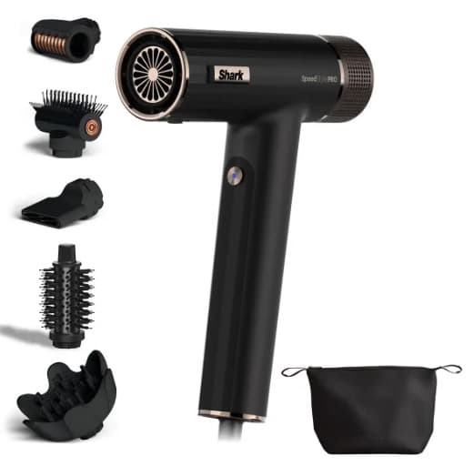 Uscator de par Shark SpeedStyle Pro HD752EU, 1750 W, 3 viteze, 3 setari temperatura, Ionizare (Negru) "HD752EU"