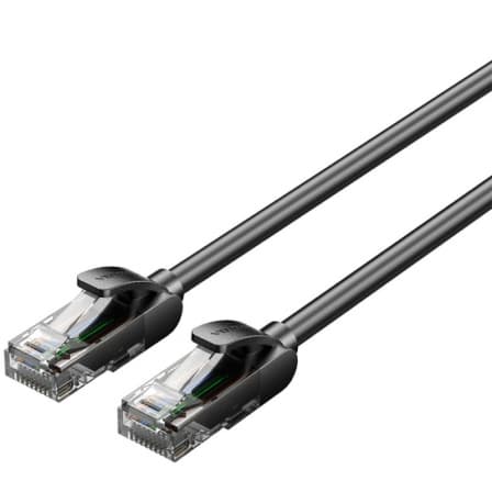Patch cord UTP Vention, Cat. 5e, RJ-45 (T) la RJ-45 (T), 5m, AWG 26, 1000Mbps, negru, "IABBJ" - 6922794781436