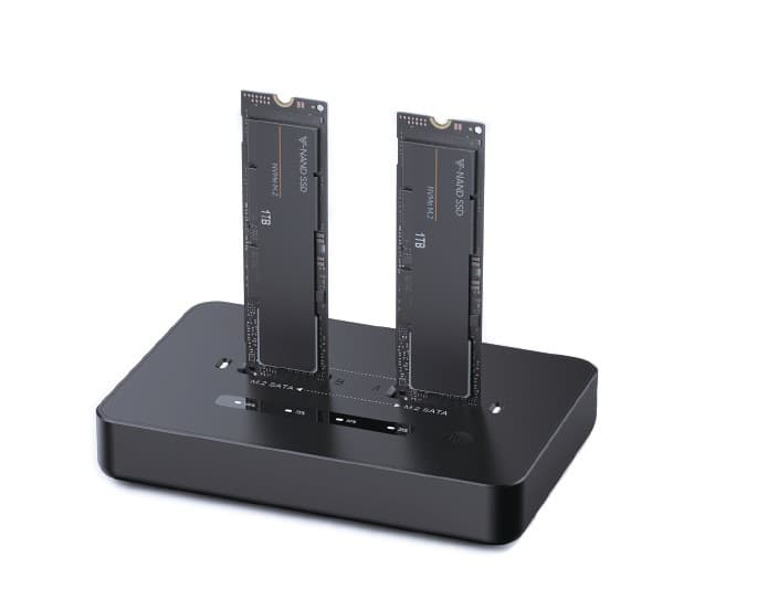 SSD DOCKING Station GEMBIRD, USB 3.2 Type-C, SSD suportat M2 NVMe & SATA, conectare M.2 S-ATA & PCIe, slot: 2230, 2242, 2260, 2280, 22110, black, "DD2-U3M2"