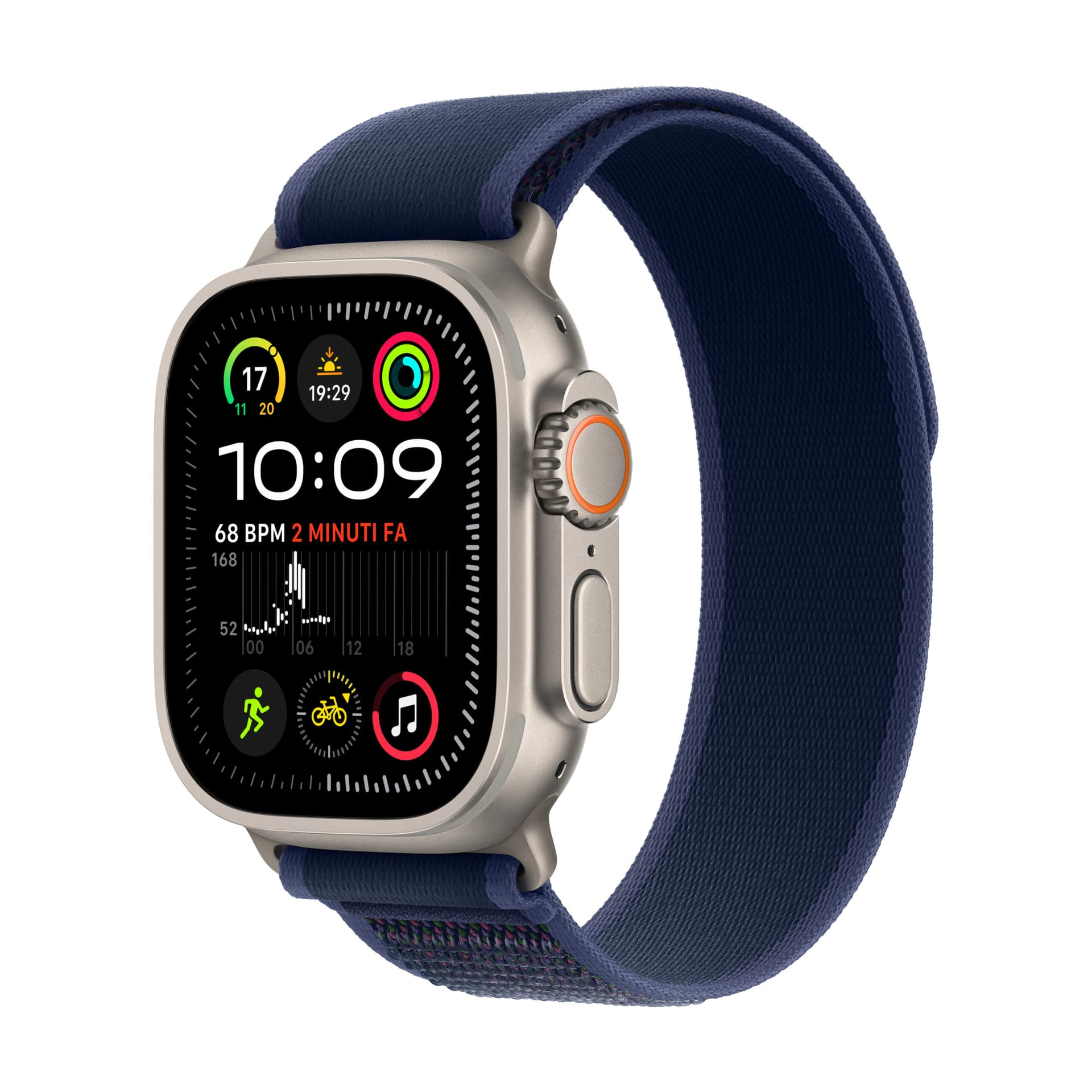 Smartwatch Apple Watch Ultra 2 GPS + Cellular, 49mm Titanium Case with Trail Loop M/L (Albastru) "MX4L3WB/A"