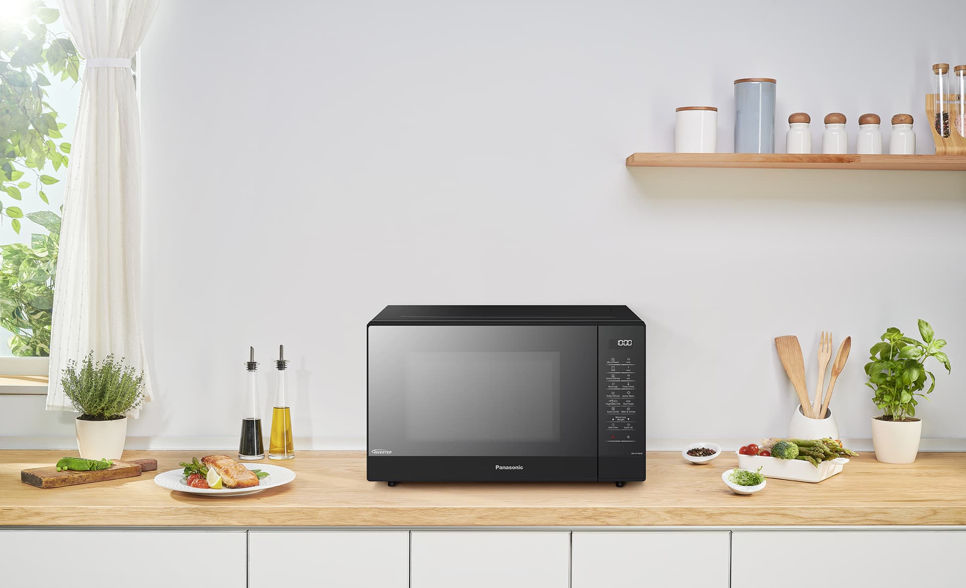 Cuptor cu microunde Panasonic NN-GT46KBSUG, 31 l, 1000 W, Digital, Grill "NN-GT46KBSUG" — miniatură