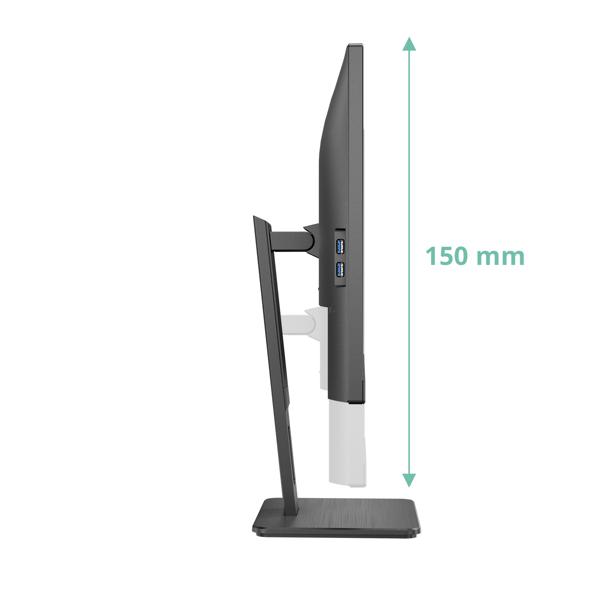 Monitor IPS LED AOC 27" Q27P3CW, QHD (2560 x 1440), HDMI, DisplayPort, Boxe, Pivot (Negru) "Q27P3CW" — miniatură