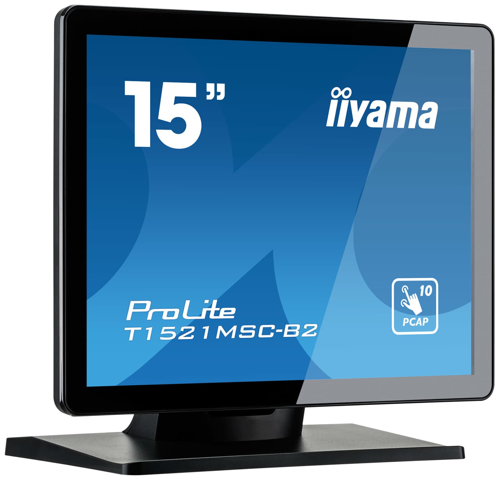 Monitor TN LED Iiyama 15" T1521MSC-B2, 1024 x 768, VGA, HDMI, Touchscreen (Negru) "T1521MSC-B2" — miniatură