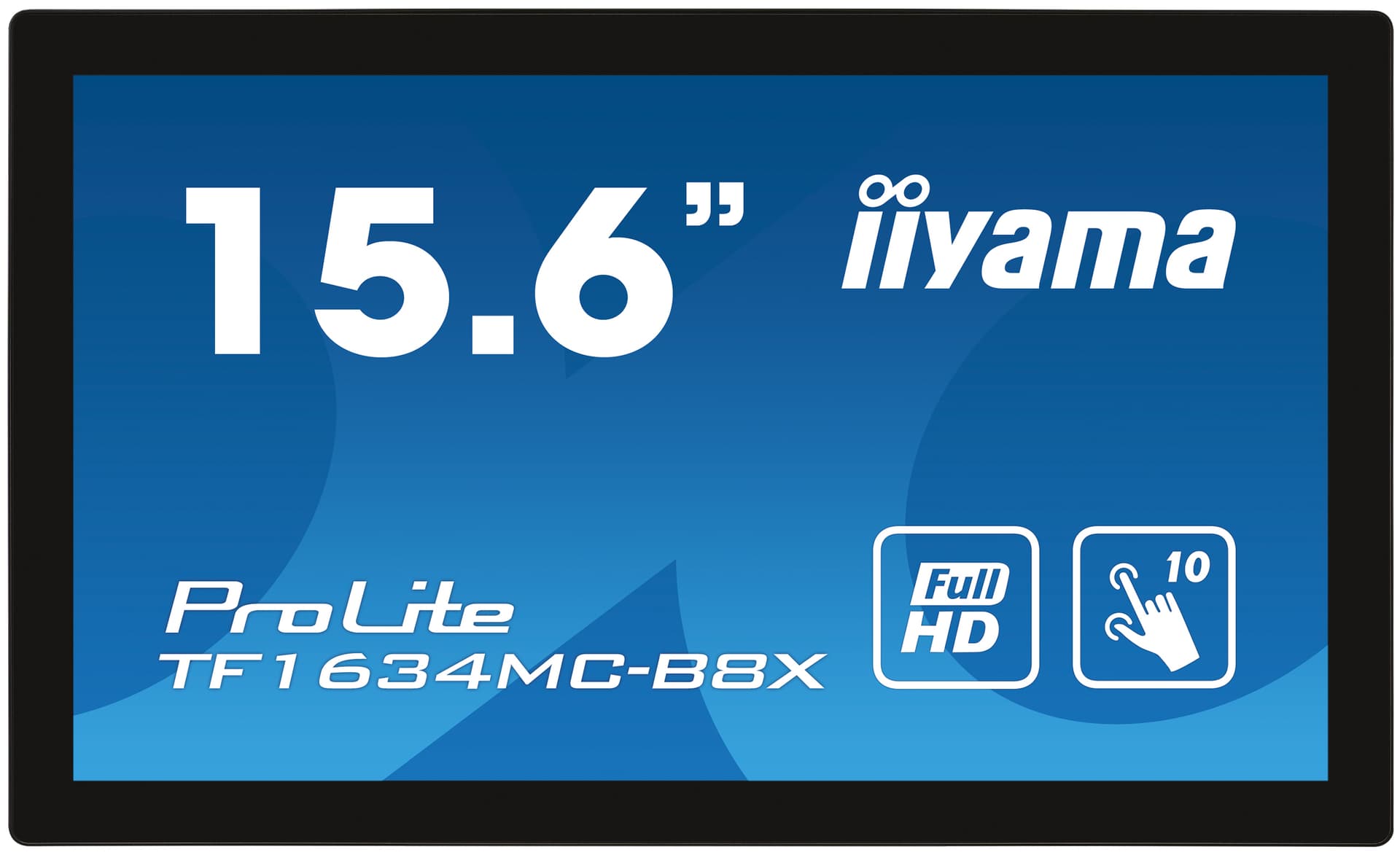 IIYAMA Monitor LED TF1634MC-B8X 15.6" Full HD 10 point PCAP Open Frame 450 cd/m² 700:1 with touch Anti-fingerprint coating, touch through-glass "TF1634MC-B8X" — miniatură