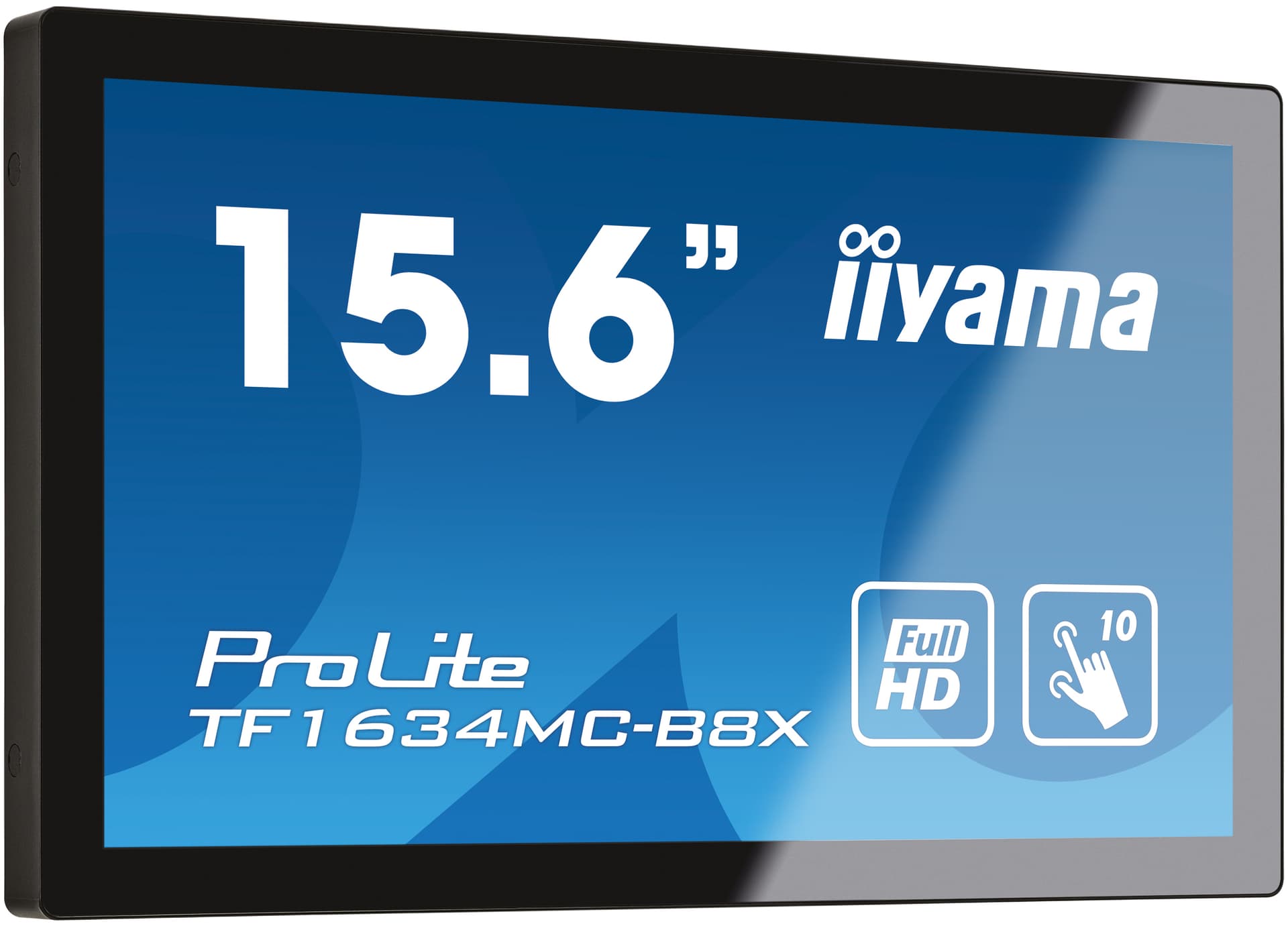 IIYAMA Monitor LED TF1634MC-B8X 15.6" Full HD 10 point PCAP Open Frame 450 cd/m² 700:1 with touch Anti-fingerprint coating, touch through-glass "TF1634MC-B8X"