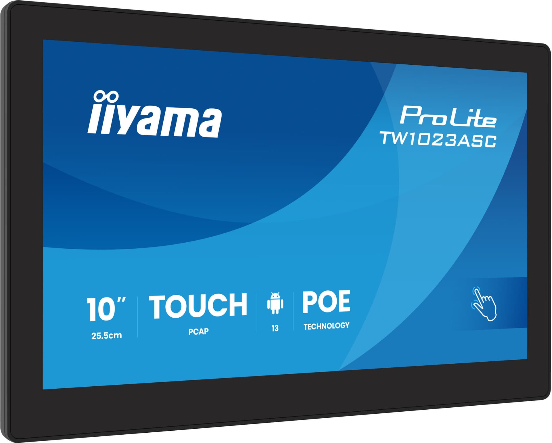 TW1023ASC-B3P 10,1" Panel-PC with Android 13+GMS, SOC uad-core RK3568 4GB, Storage 32GB, PCAP 10-Points Touch, 280x800, IPS panel, Speakers, POE, WIFI, BT5.2, SD Slot, HDMI-out "TW1023ASC-B3P"