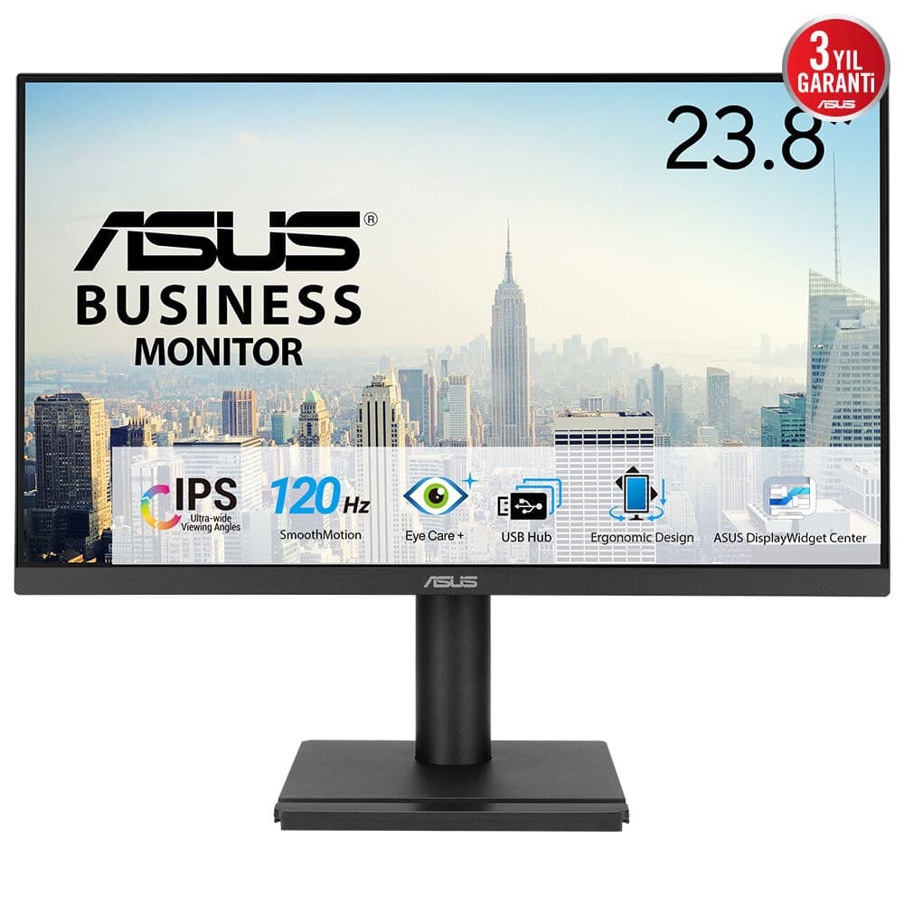 ASUS VA249QGS Business Monitor 23.8inch IPS FHD 120Hz 350cd/m2 1ms HDMI DP VGA Speakers "VA249QGS"