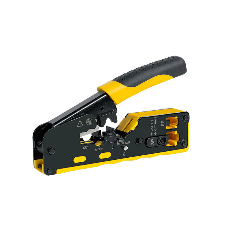 CLESTE sertizare mufe, LOGILINK, functii: sertizare mufe, decupare si taiere cablu, pentru mufe RJ11/ RJ12/RJ45 Cat.5/6a/7. pass through conectori, "WZ0060"