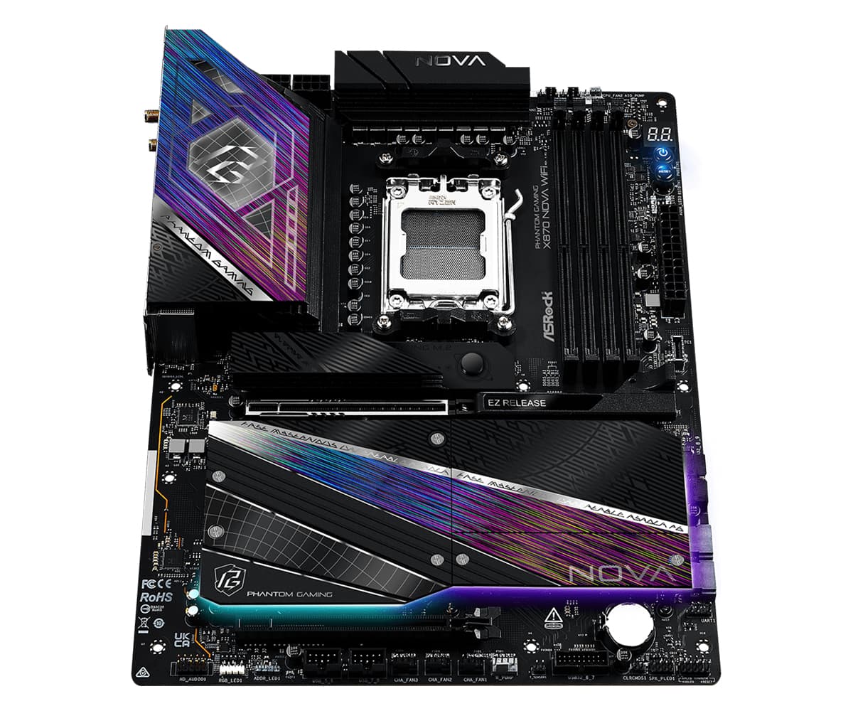 Placa de baza ASRock X870 NOVA WIFI, AMD X870, AM5, ATX, DDR5 "X870 NOVA WIFI" — miniatură