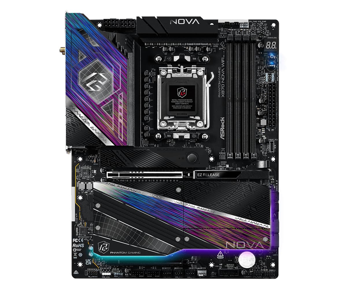 Placa de baza ASRock X870 NOVA WIFI, AMD X870, AM5, ATX, DDR5 "X870 NOVA WIFI"