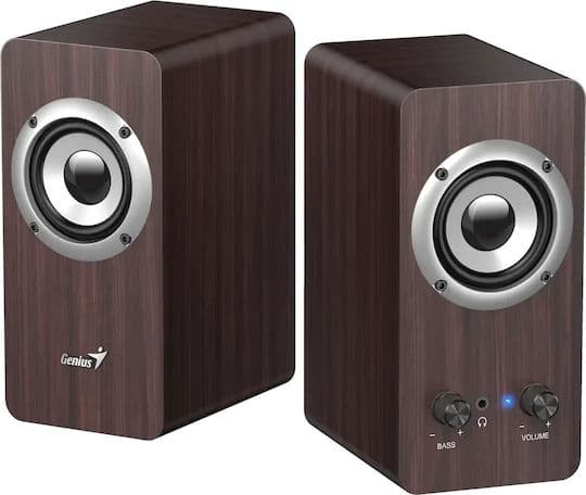 BOXE GENIUS 2.0, RMS: 10W (2 x 5W), bass control, mufa casti, Line-in 3.5mm, dark brown, "SP-HF400" "31730058404" — miniatură