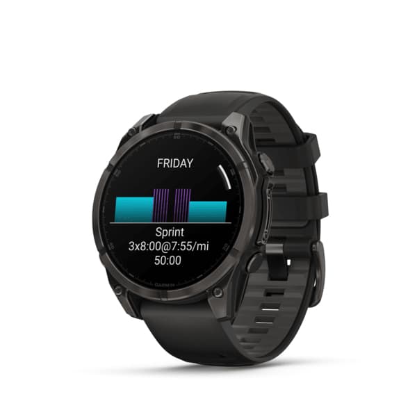 Smartwatch Garmin fenix 8, 47mm, Ecran AMOLED 1.4", Bluetooth®, ANT+®, Wi-Fi®, 32GB Flash, 10 ATM (Negru) "010-02904-21" — miniatură