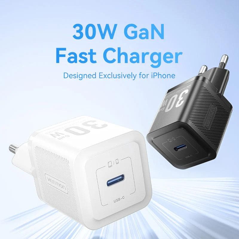 Alimentator retea Vention, 30W, 1 x USB-C, negru, "FEZB0-EU" -6922794790216 — miniatură