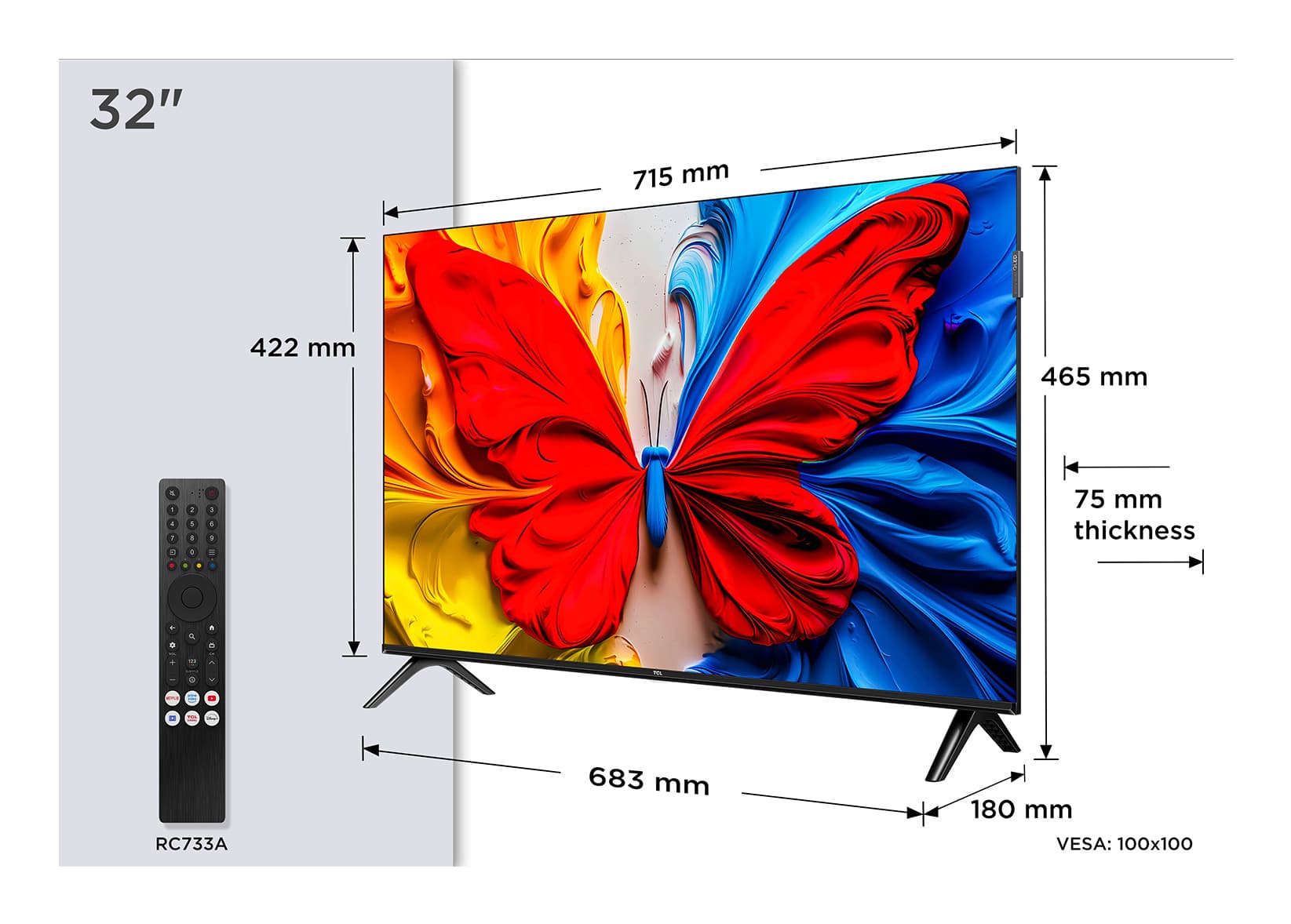 Smart TV QLED 32S5K Seria S5K 80cm negru Full HD "32S5K" — miniatură