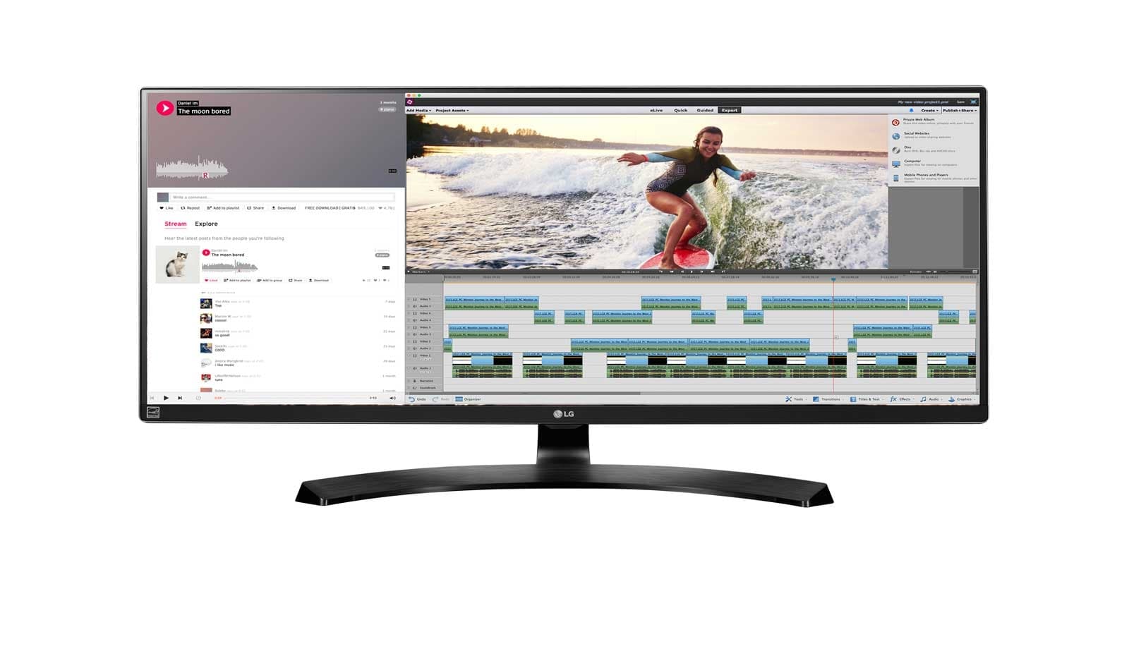 Monitor IPS LED LG 34" 34UM88C-P, WQHD (3440 x 1440), HDMI, DisplayPort, 5 ms (Negru) "34UM88C-P"
