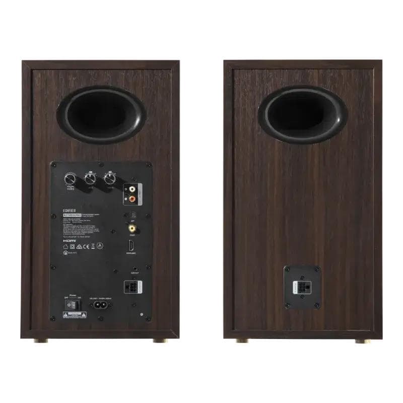 BOXE EDIFIER 2.0, RMS: 144W (2 x 12W, 2 x 20W, 2 x 40W), bluetooth 6.0, telecomanda wireless, volum, bass, treble, HDMI eARC, Optical, Coax, LineIn, sub-out, brown,"R2750DBMKII-BR" — miniatură