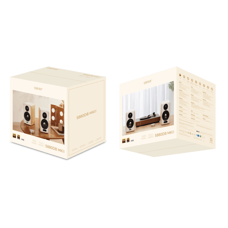 BOXE EDIFIER 2.0, RMS:88W(2x12W,2x32W),BT,telecomanda wireless,volum,bass,treble,USB-C,optic,coaxial,certificare Hi-Res,4 moduri:clasic,monitor,dinamic,vocal,alb,"S880DBMKII" — miniatură
