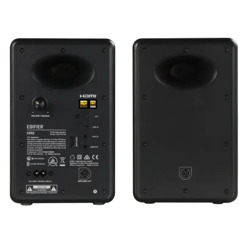 BOXE EDIFIER 2.0, RMS: 100W (2 x 15W + 2 x 35W), bluetooth v6.0, AUX/USB-C/Optical/HDMI eARC, 220V alimentare, black "M90-BK" — miniatură